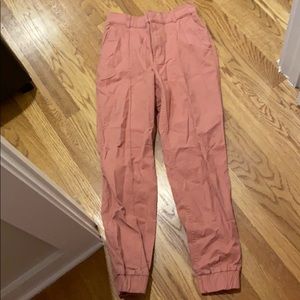 NWT Hollister ultra high rise pink utility joggers